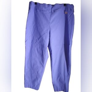 Rafaella Blue Womens Stretch Pull On Pants Size 16 Yoga Lounging Casual Talla